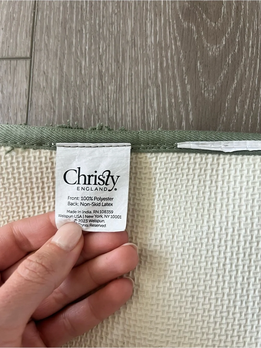 Green Rectangular Bath Mat 34.5” x 19.75”